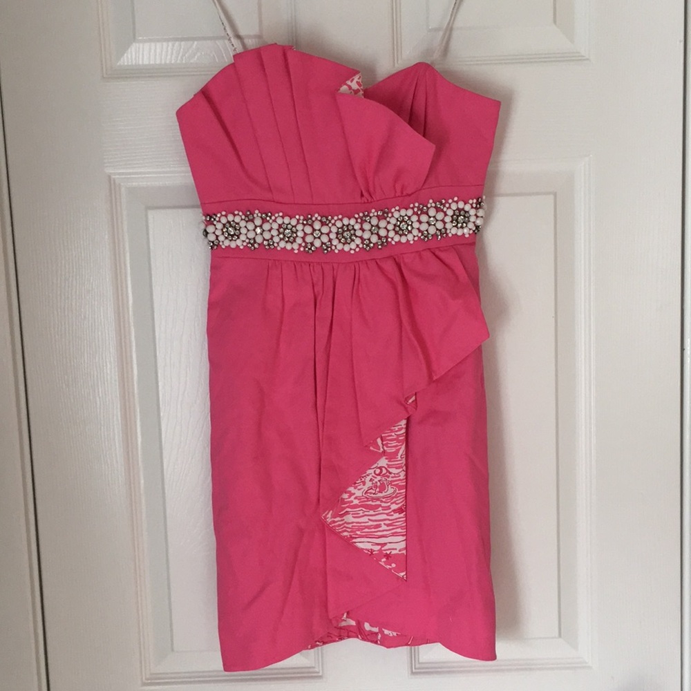 Lilly Pulitzer Crystal Cocktail Dress - Hotty Pink
